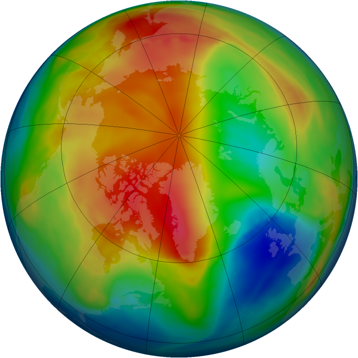 Arctic ozone map for 18 January 2006